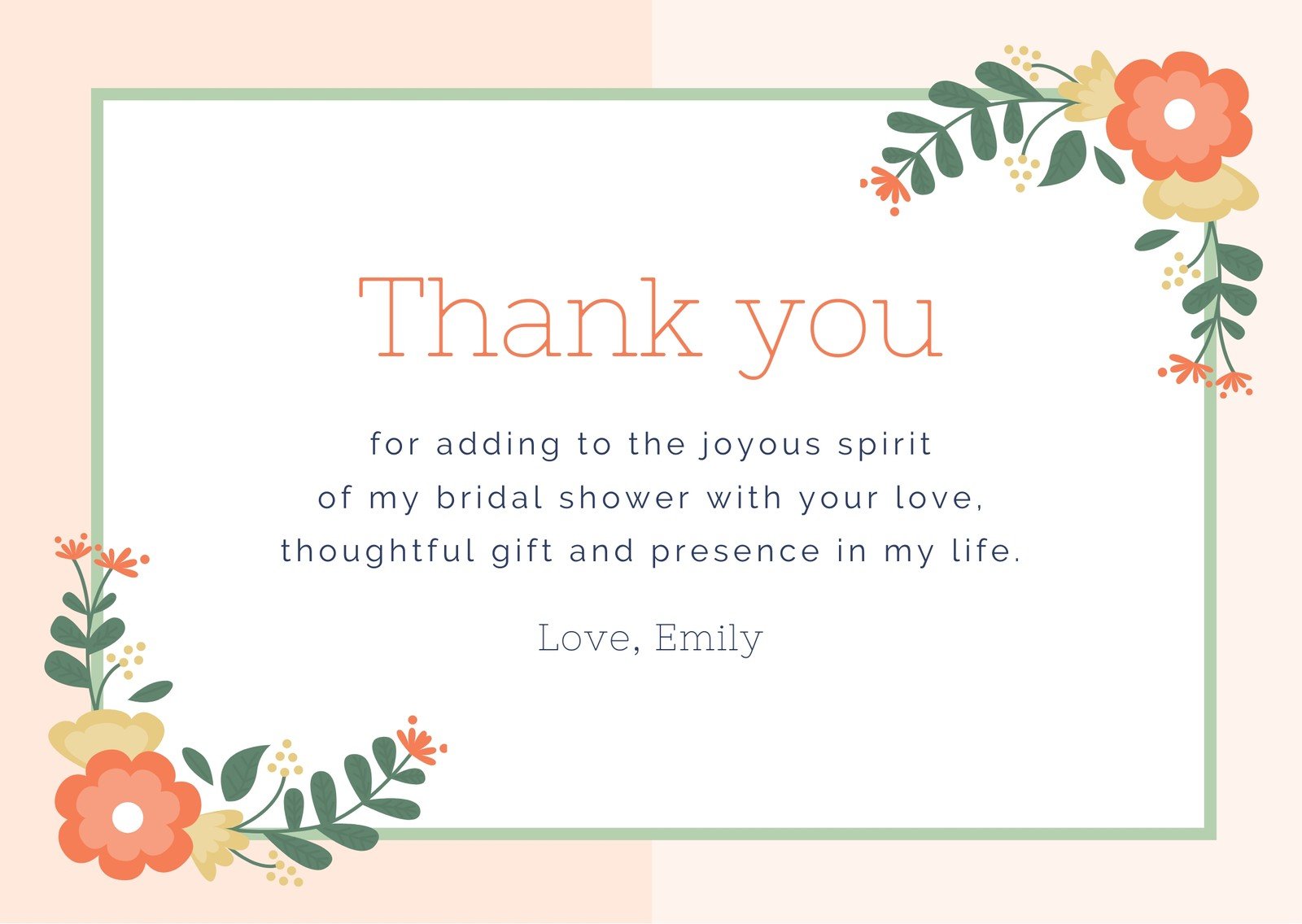 Page 22 - 12200+ Printable, customizable thank you card templates Inside Thank You Note Cards Template