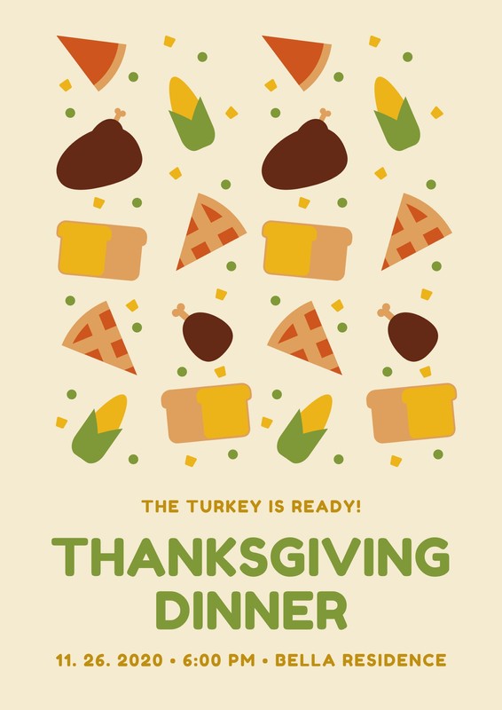 Free custom printable Thanksgiving poster templates Canva