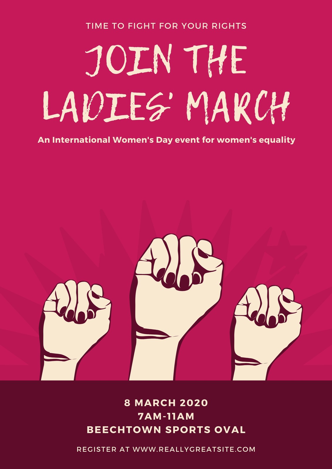 Free Custom Printable Womens Rights Poster Templates Canva