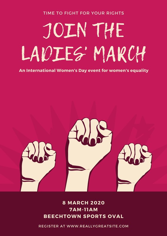 Free Custom Printable Womens Rights Poster Templates Canva 