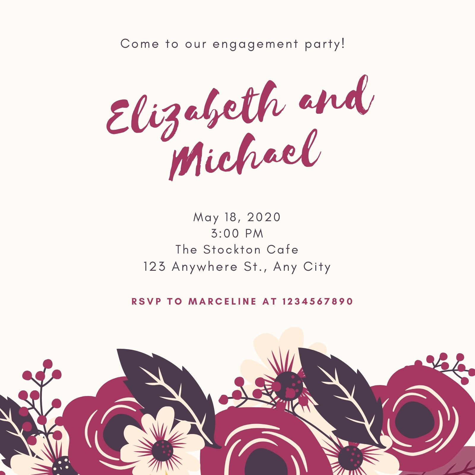 Customize 49+ Engagement Party Invitations Templates Online - Canva