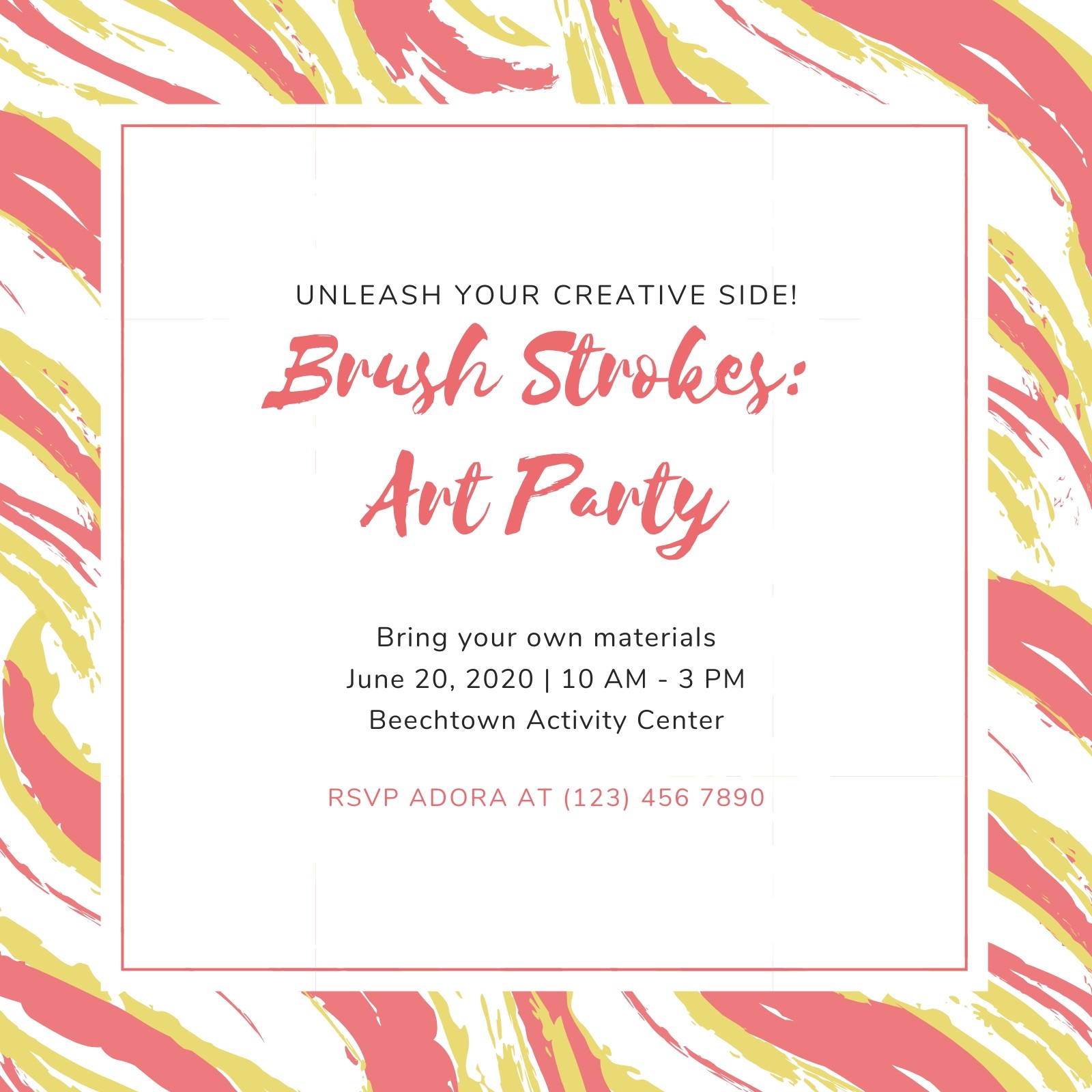 Art Party Art Party Signs Art Party Favors Art Party -   Art party  invitations, Art birthday party, Art birthday invitations