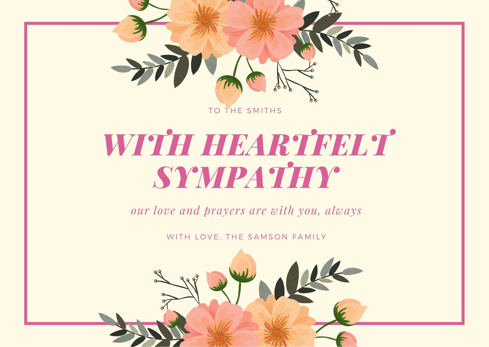 Free printable sympathy card templates to customize  Canva For Sorry For Your Loss Card Template