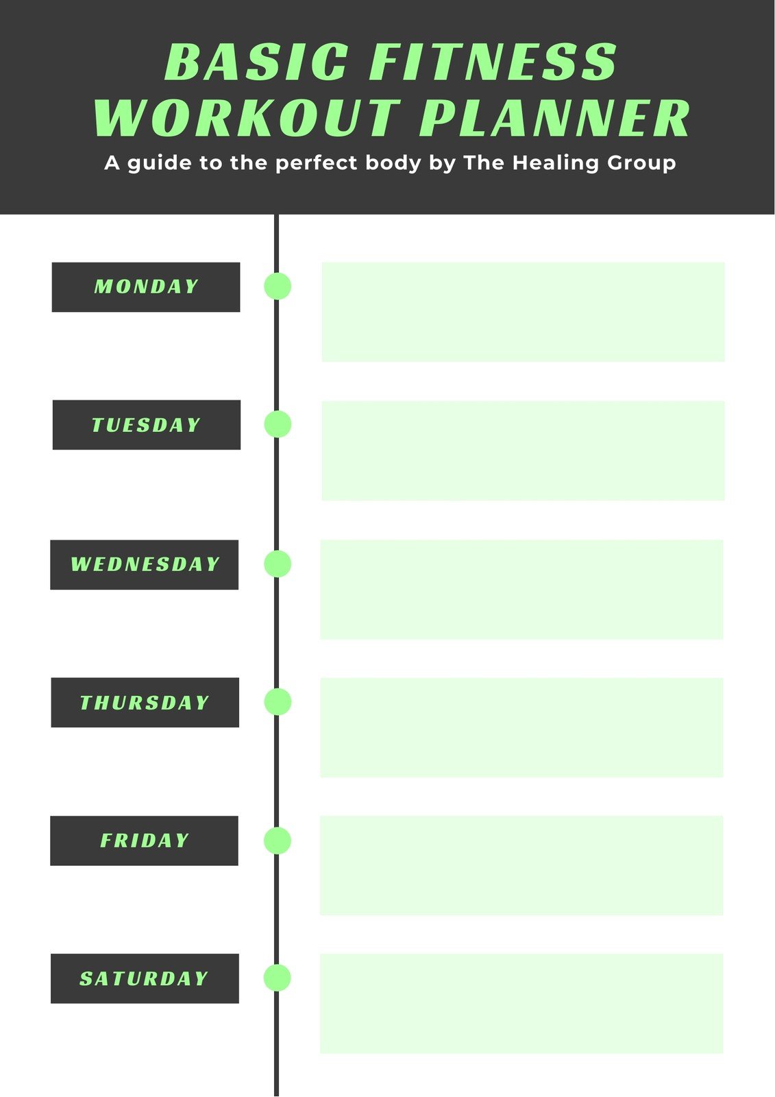 Free, custom printable workout planner templates online