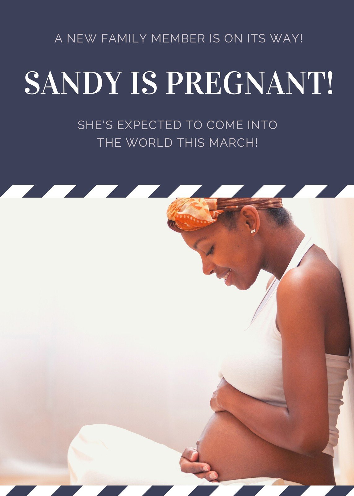 Page 2 Free Custom Printable Pregnancy Announcement Templates Canva 