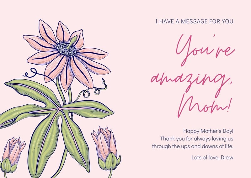 Mother's Day Card Template Word from marketplace.canva.com