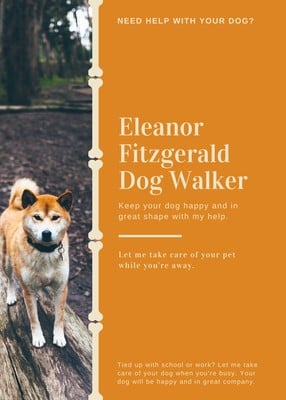 Dog Walking Template from marketplace.canva.com