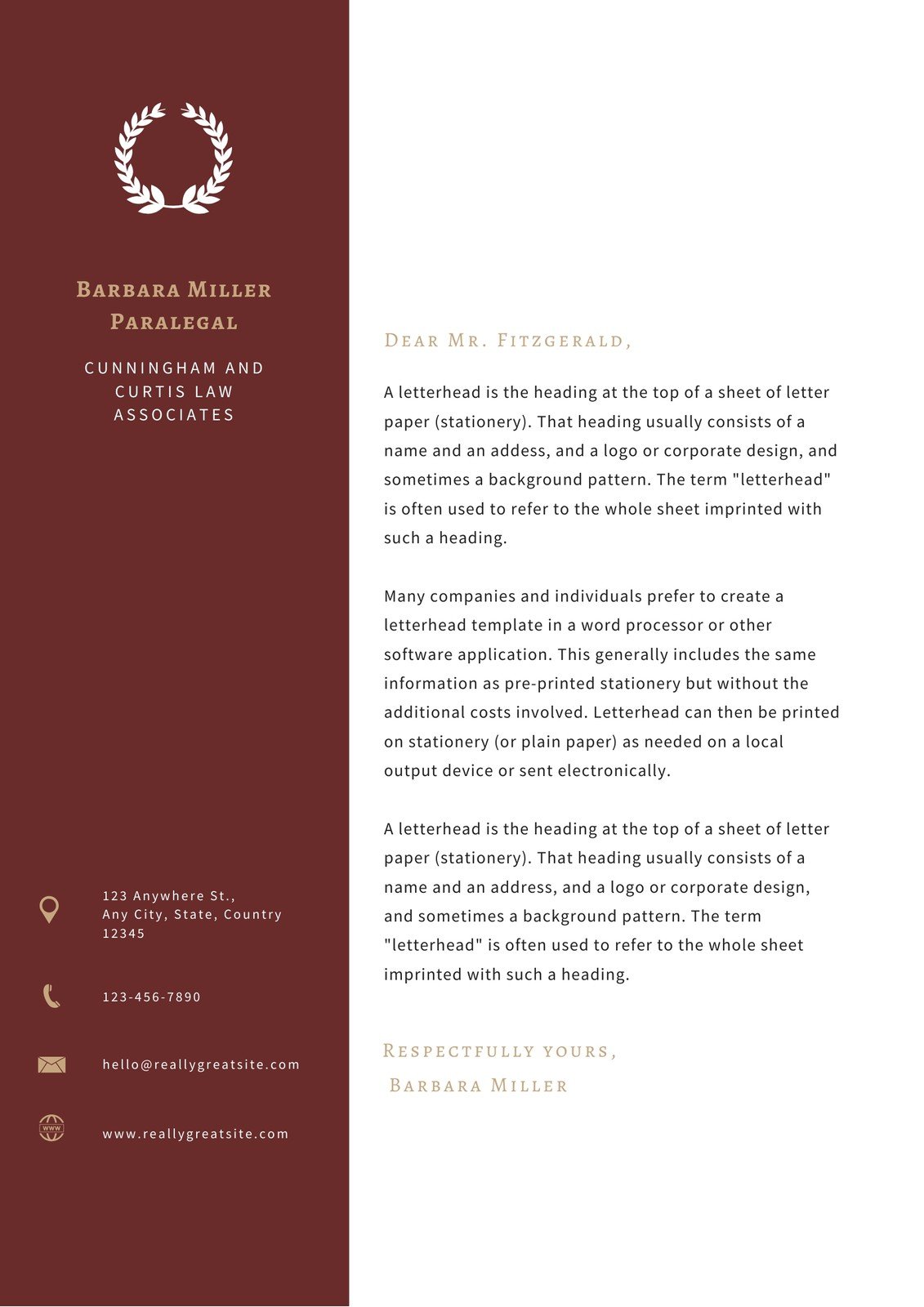 Customize 20+ Law Firm Letterheads Templates Online - Canva In Law Office Letterhead Template Free