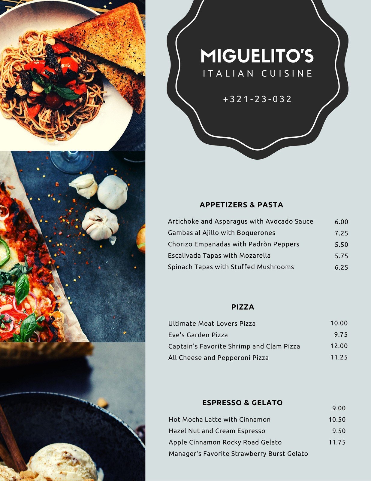 Free Printable And Customizable Pizza Menu Templates Canva