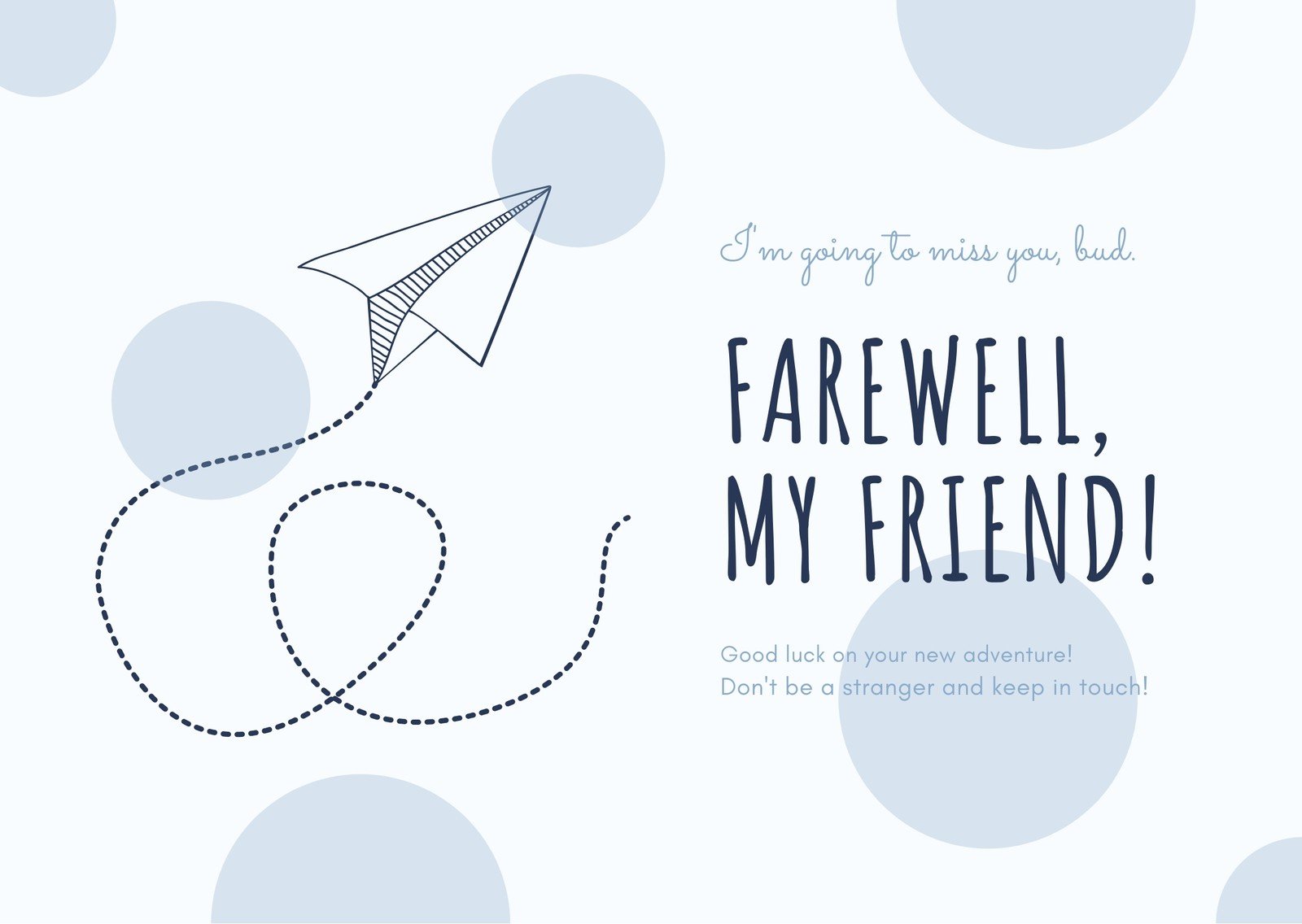 Free Printable Farewell Greeting Cards Printable Form Templates And 