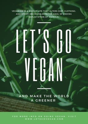 Free printable vegetarian and vegan poster templates | Canva