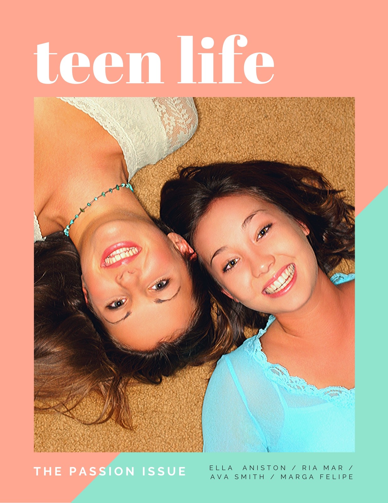 Simple Pastel Blue Teen Magazine Cover - Venngage
