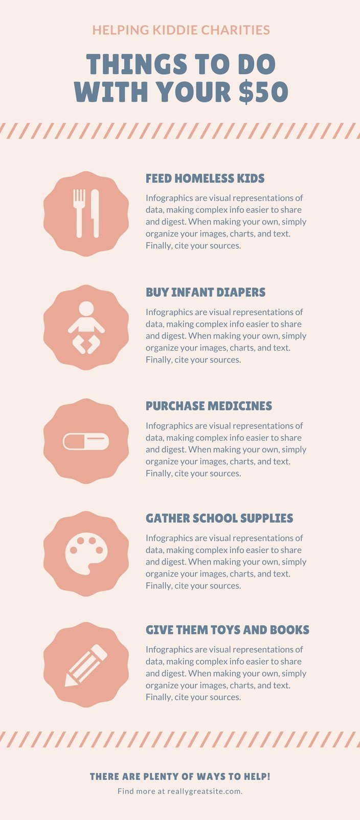 Donation Charity Infographic - Templates by Canva