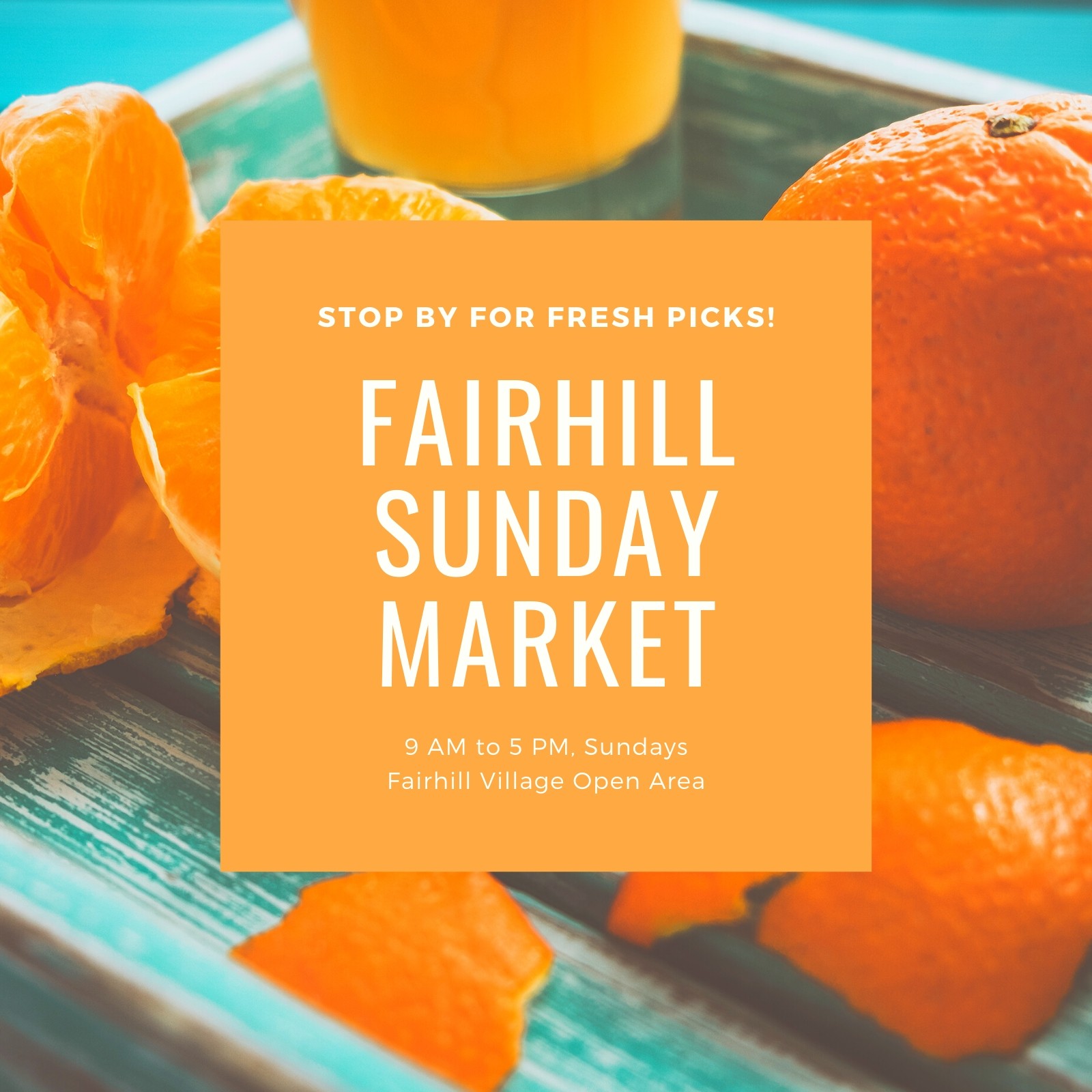 Orange Market Event Instagram Post