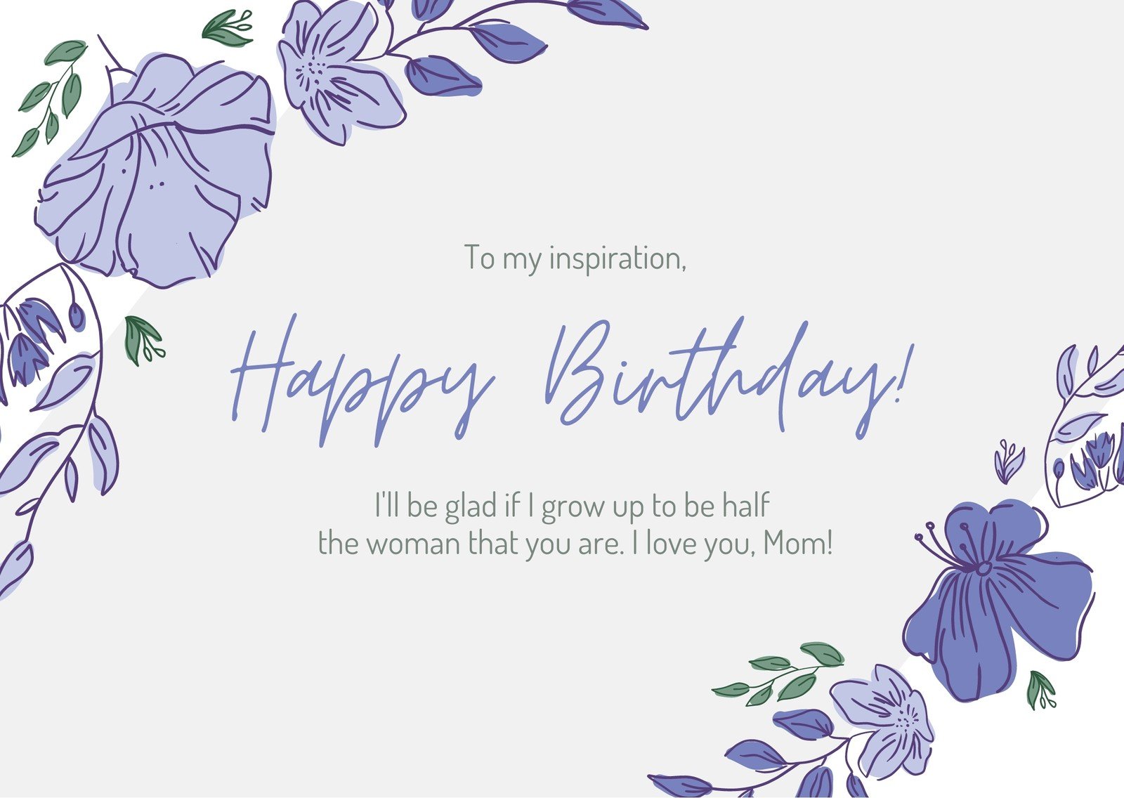 Mom Birthday Card Template