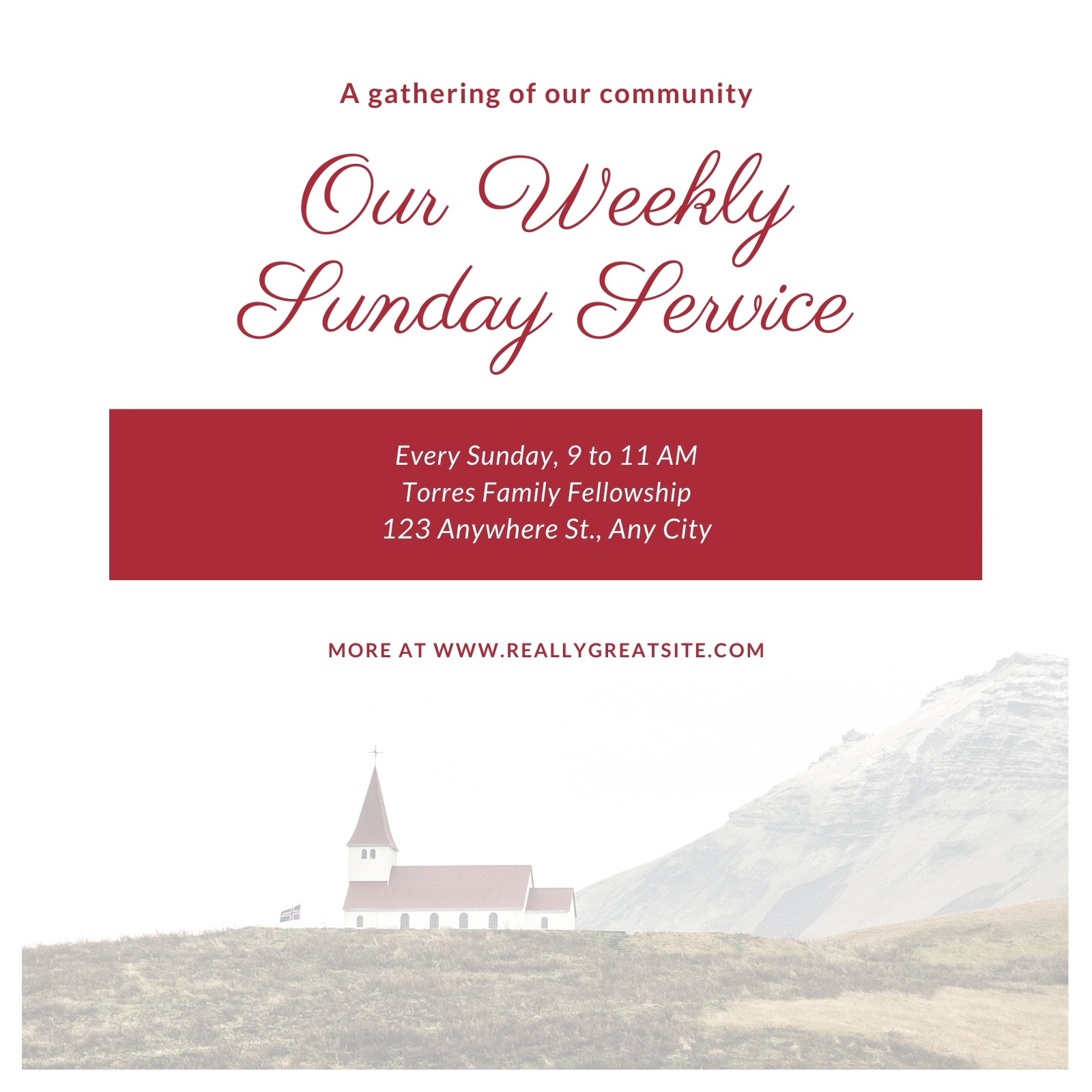 Free, printable church invitation templates to customize Canva