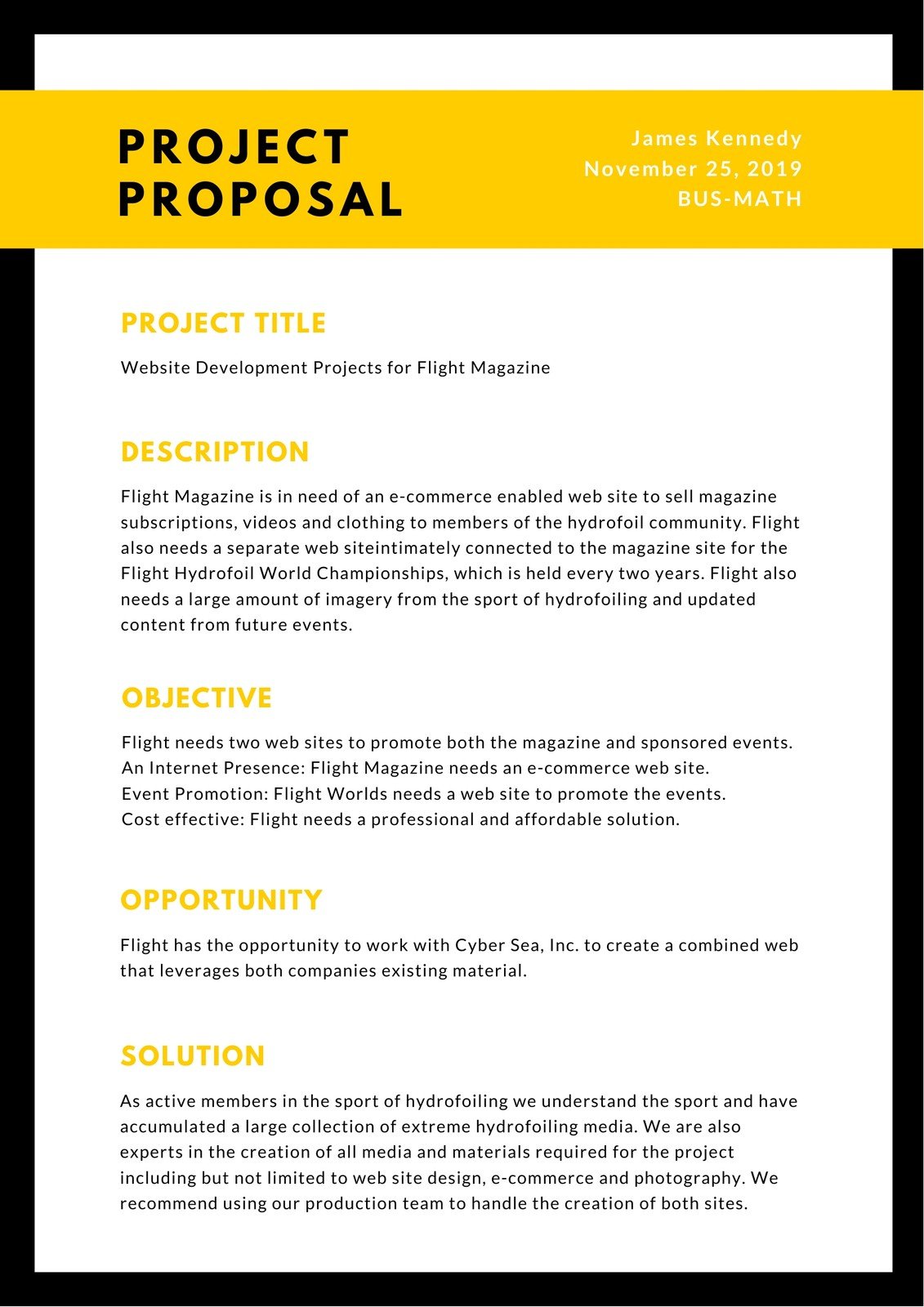 proposal template it project