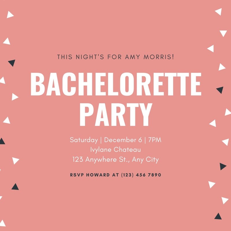 Free Printable Bachelorette Party Invitation Templates Canva