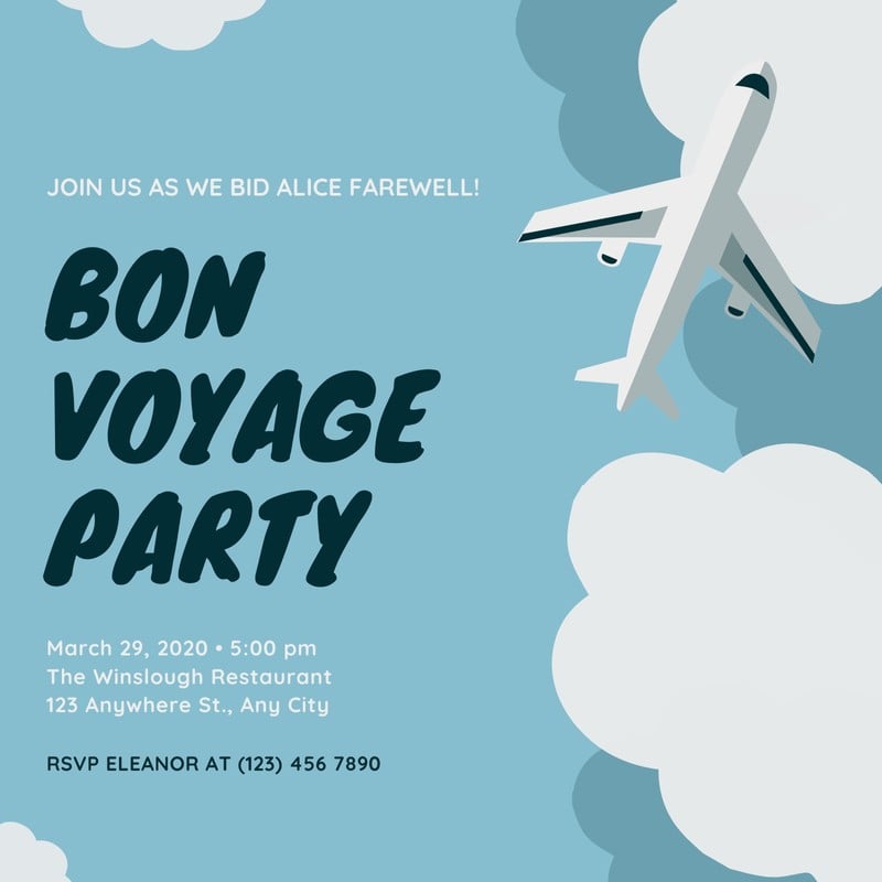 Free custom printable farewell party invitation templates | Canva