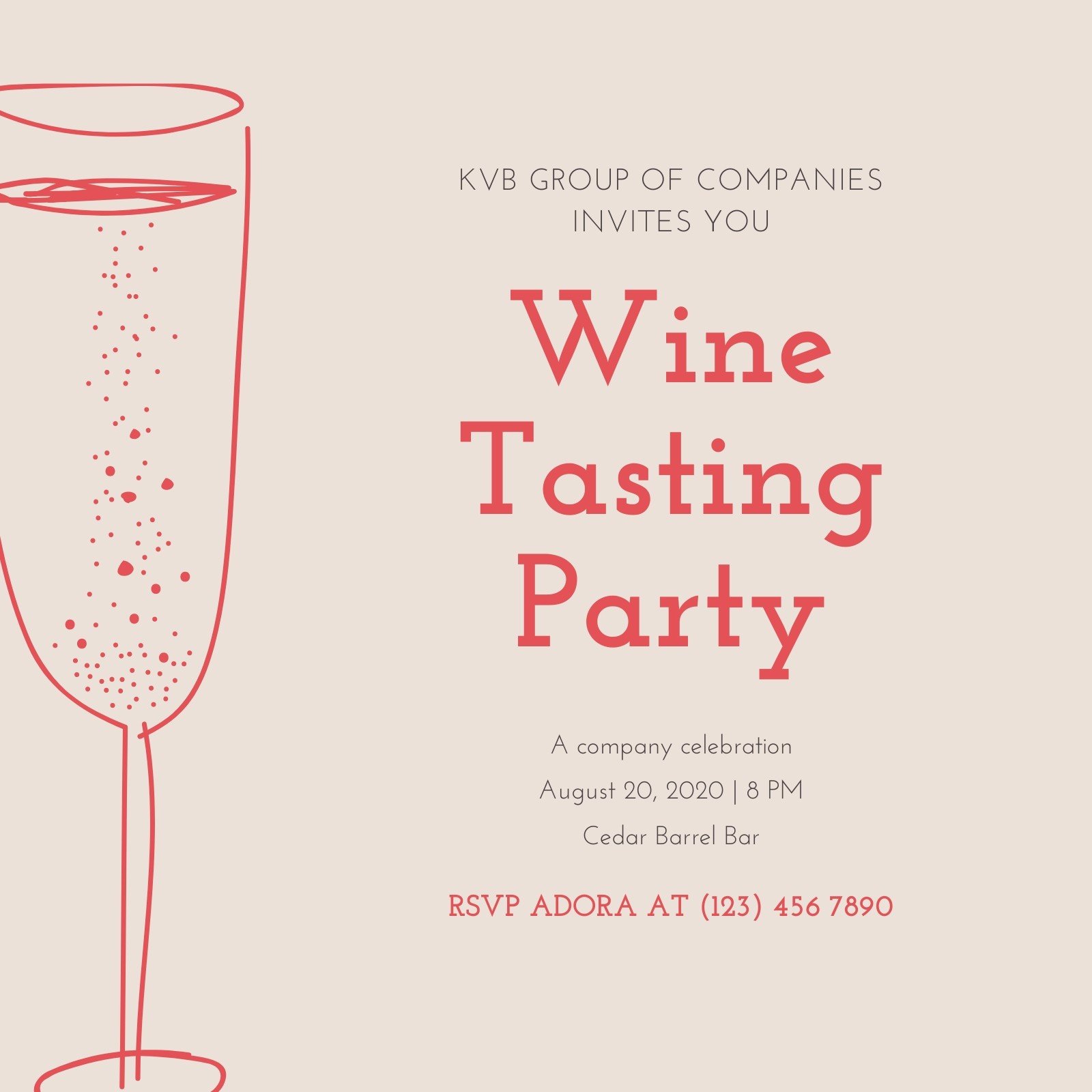 wine tasting event invitation