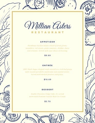 Dinner Menu Template Word from marketplace.canva.com