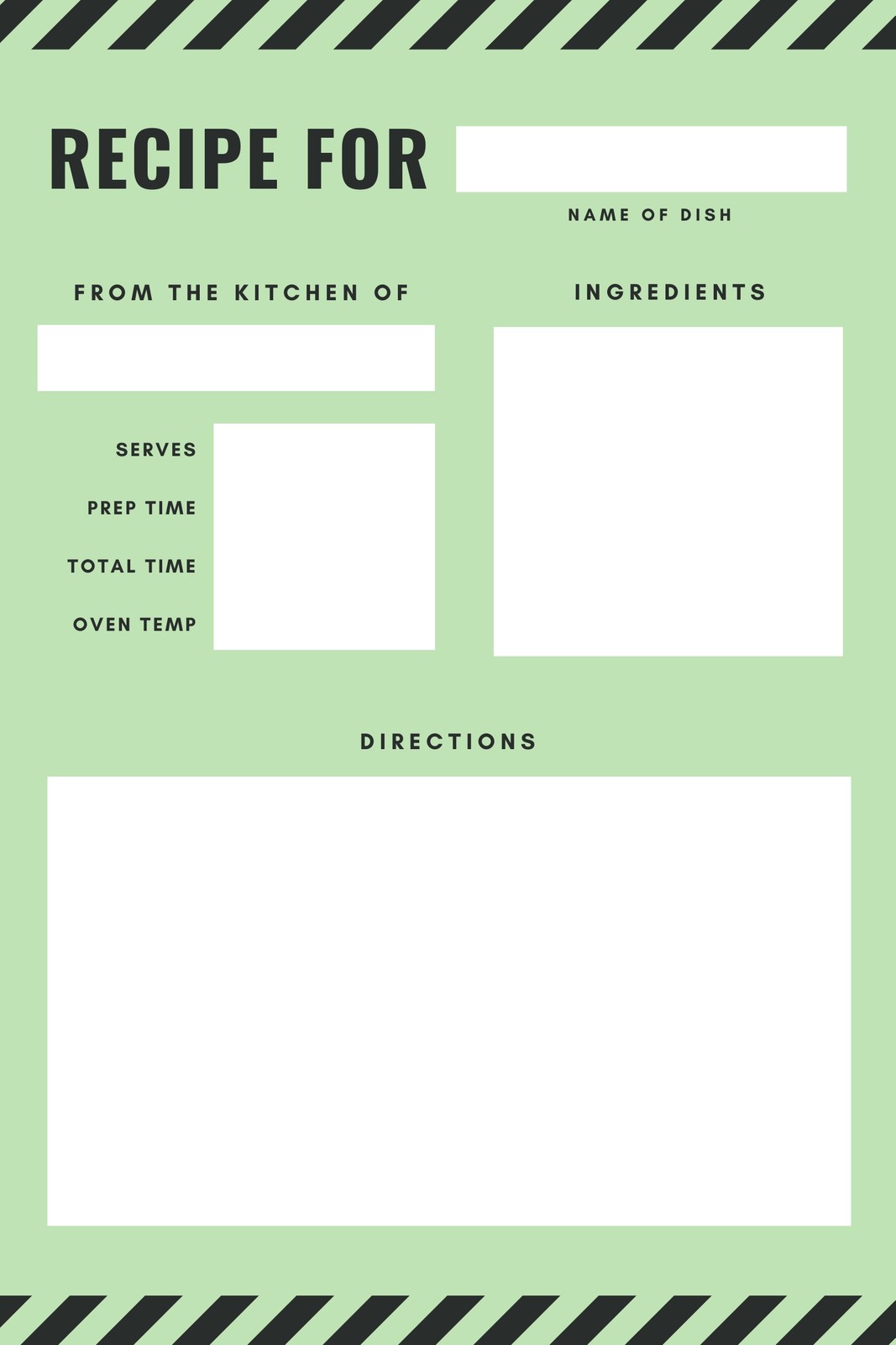 Free, custom printable recipe card templates online  Canva Pertaining To Recipe Card Design Template