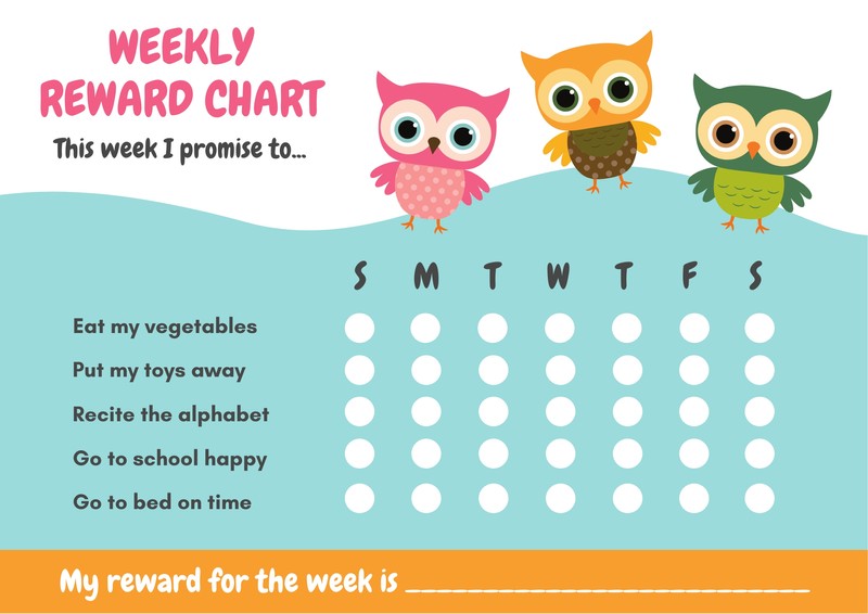 Reward Chart Template For Toddlers
