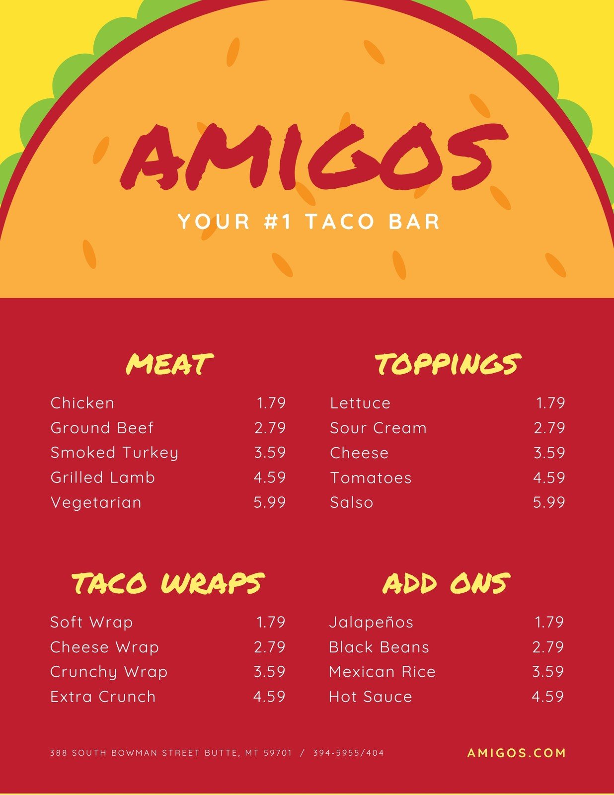 First Page Menu - Chihuahua's Mexican Restaurant & Cantina