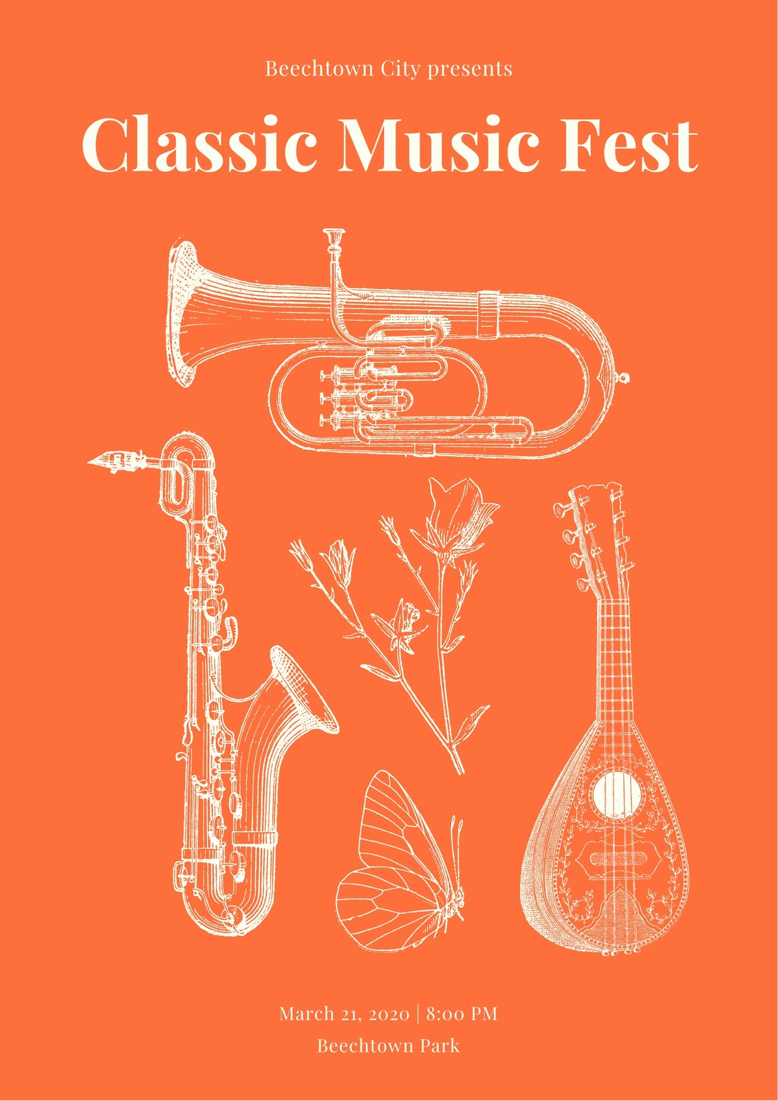 Free, printable, customizable concert program templates Canva