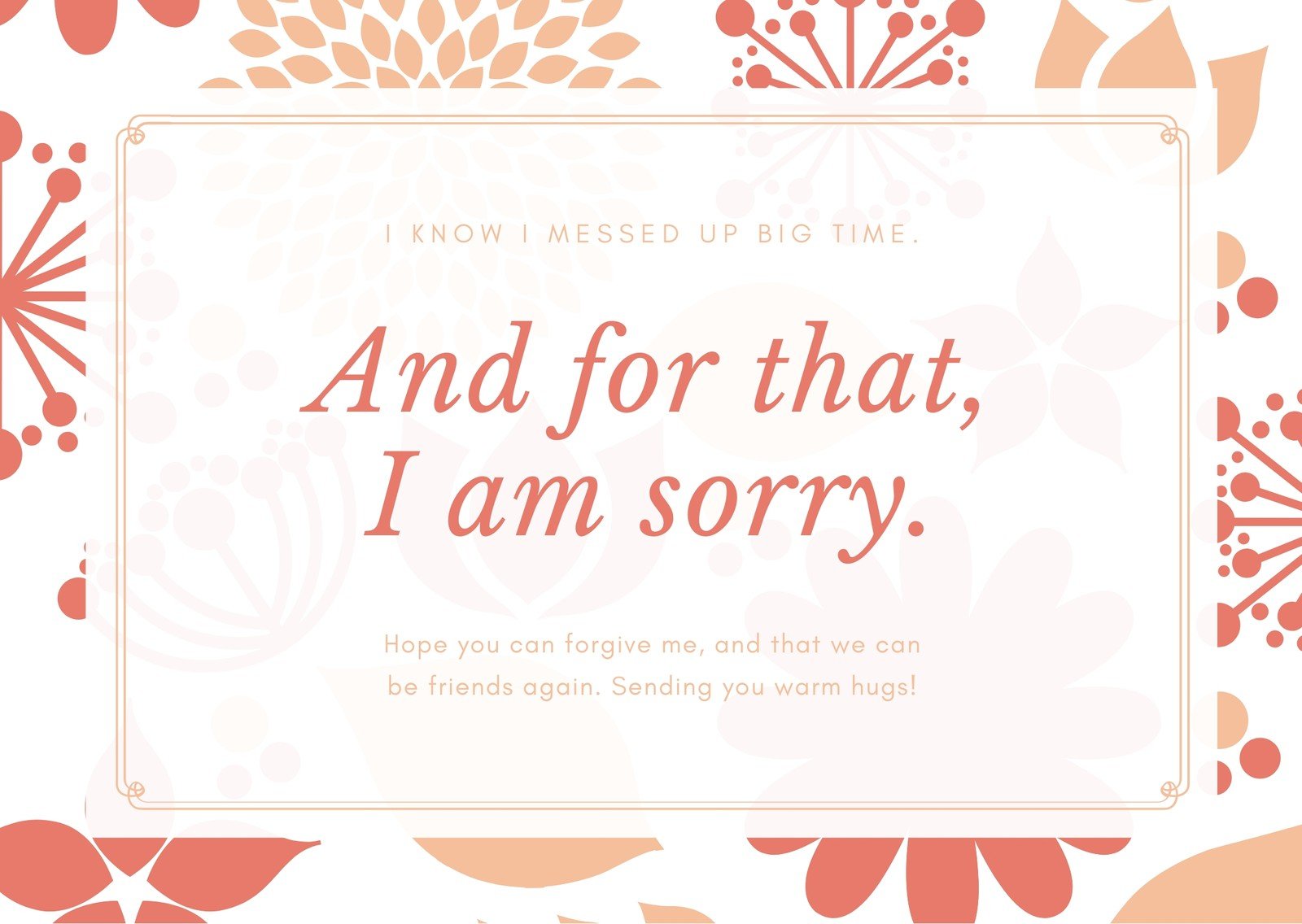 Free printable, customizable apology card templates  Canva With Regard To Sorry Card Template