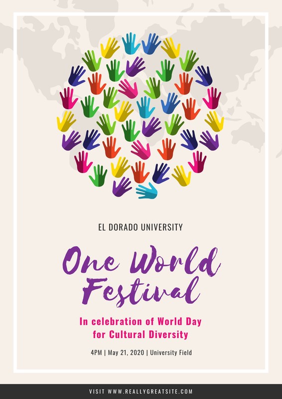 Free World Day for Cultural Diversity poster templates Canva