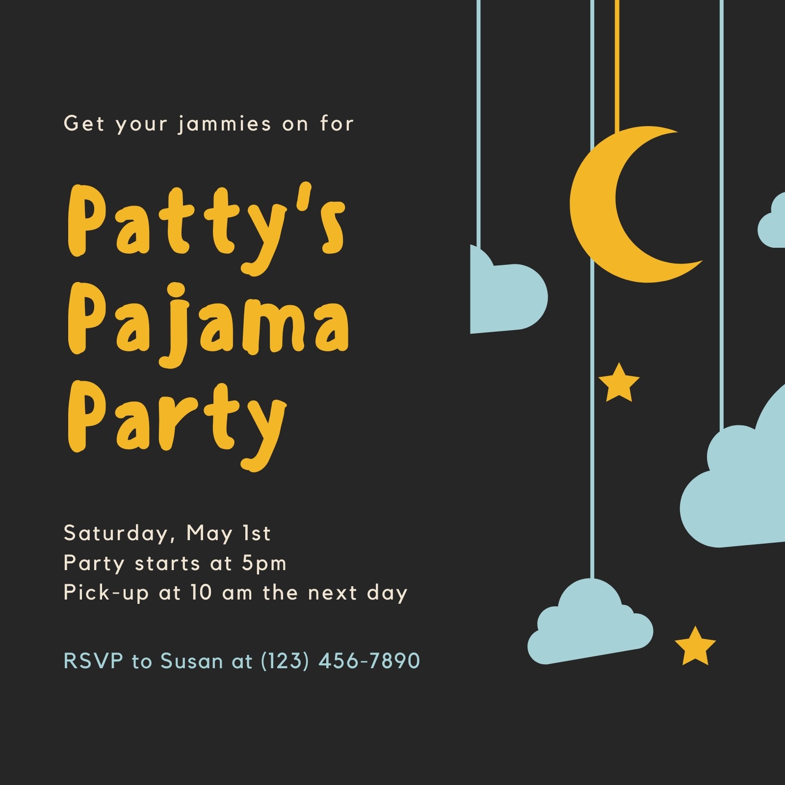 Invitations Paper Party Supplies Downloadable Pajama Party Invitation