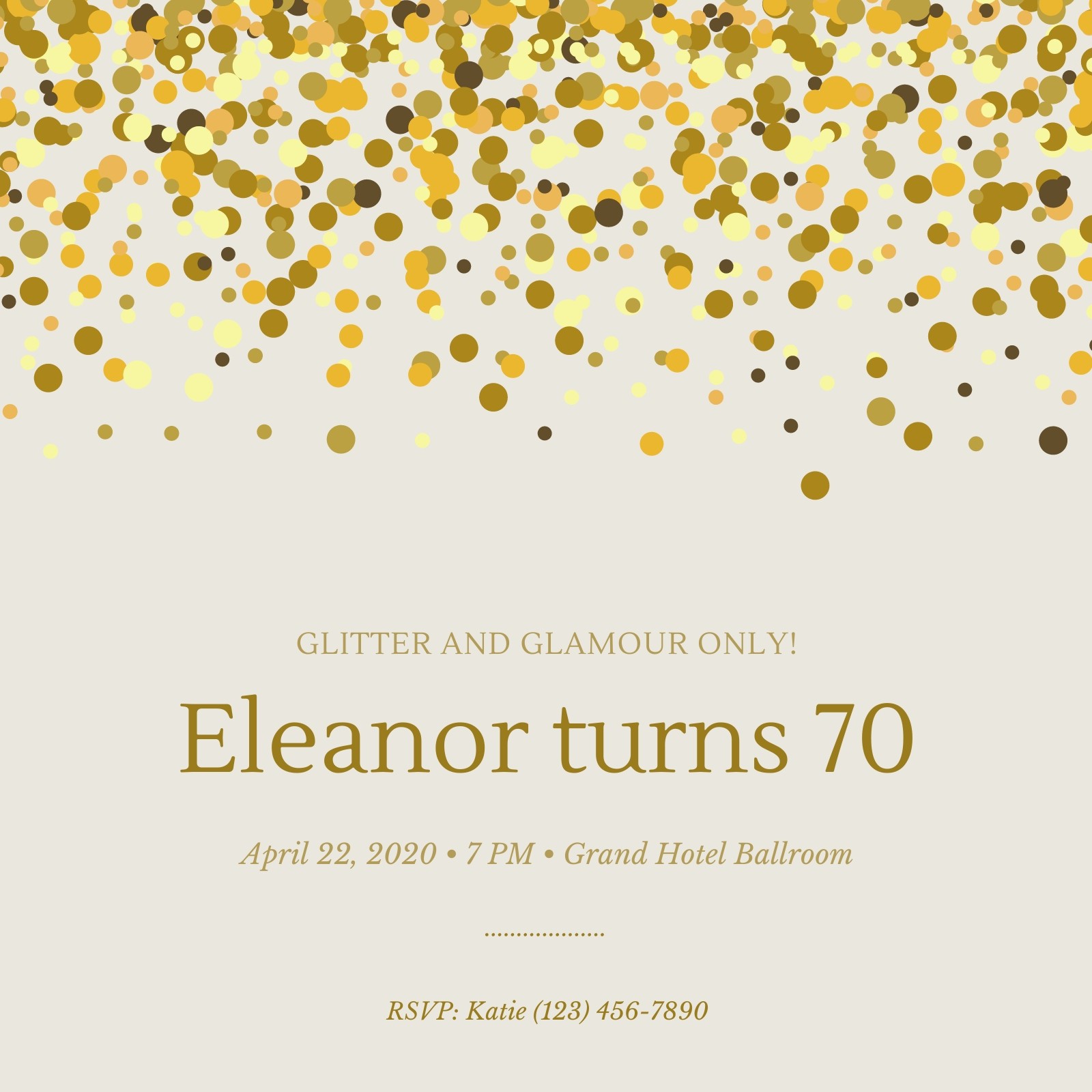 Customize 57  70th Birthday Invitations Templates Online Canva