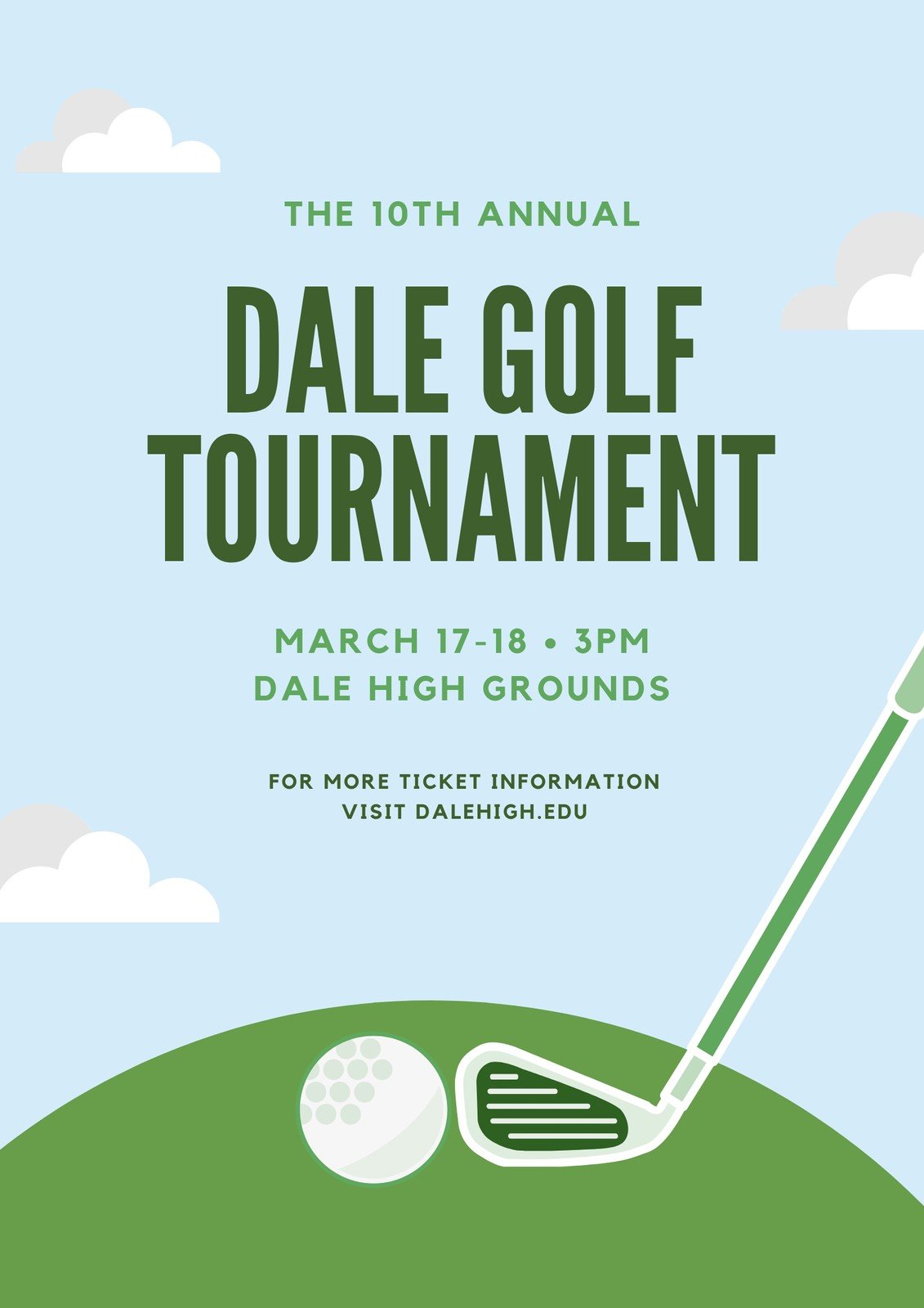 Charity Golf Tournament Poster Template and Ideas for Design