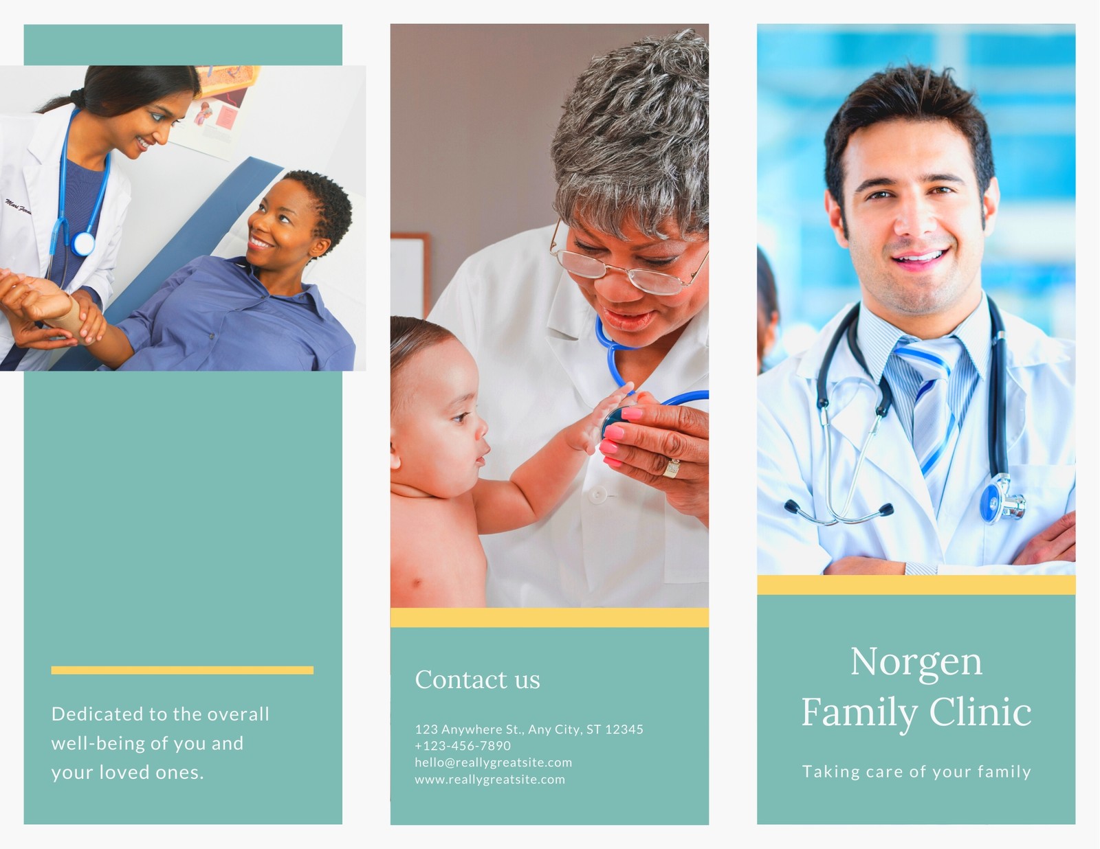Free, printable professional medical brochure templates Canva