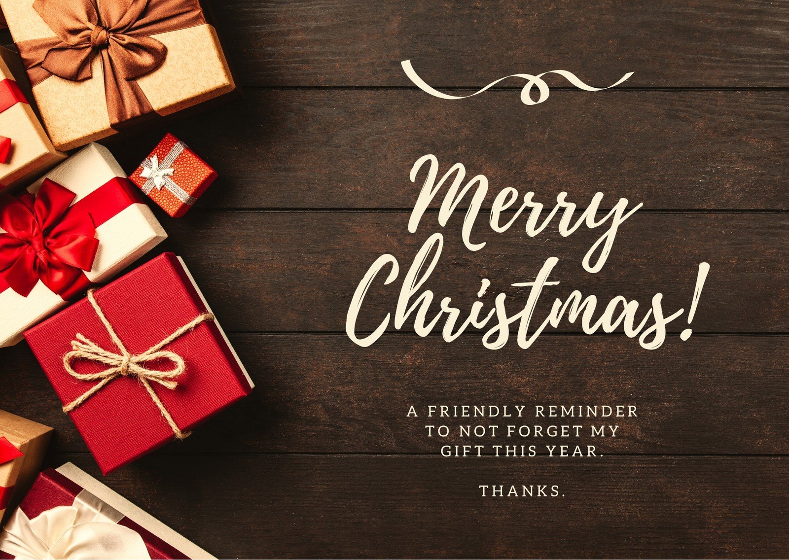 Free custom printable Christmas thank you card templates | Canva