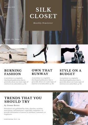 Brown Minimalist Fashion Email Newsletter Templates By Canva