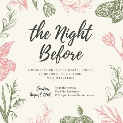Free Rehearsal Dinner Template from marketplace.canva.com