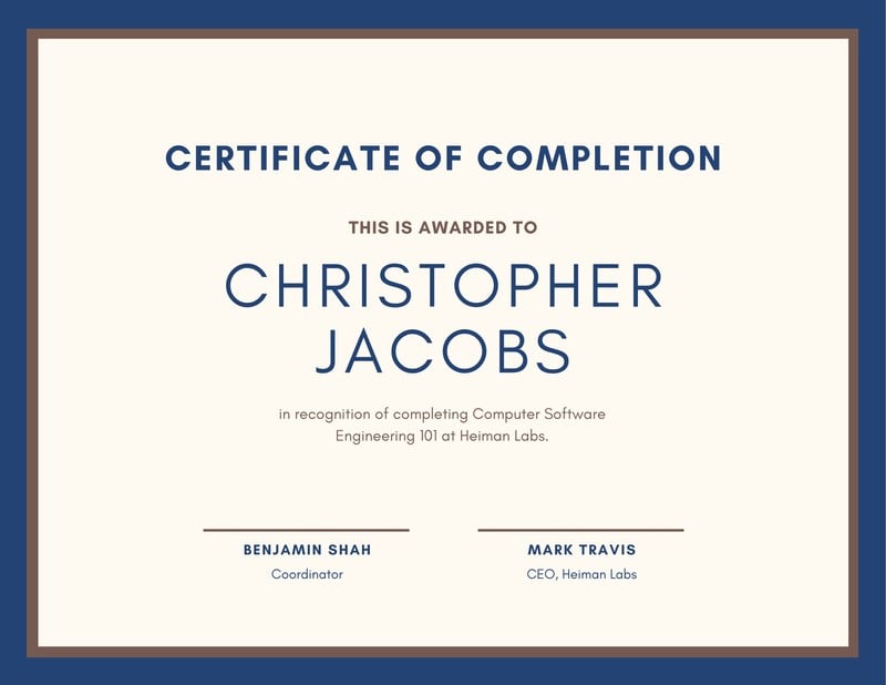 Free printable, customizable course certificate templates | Canva