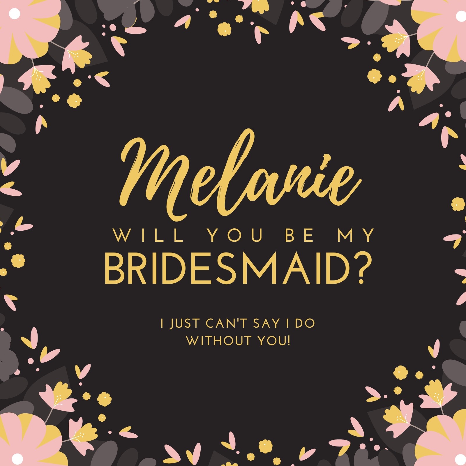 Customize 22+ Be My Bridesmaid Invitations Templates Online - Canva Throughout Will You Be My Bridesmaid Card Template