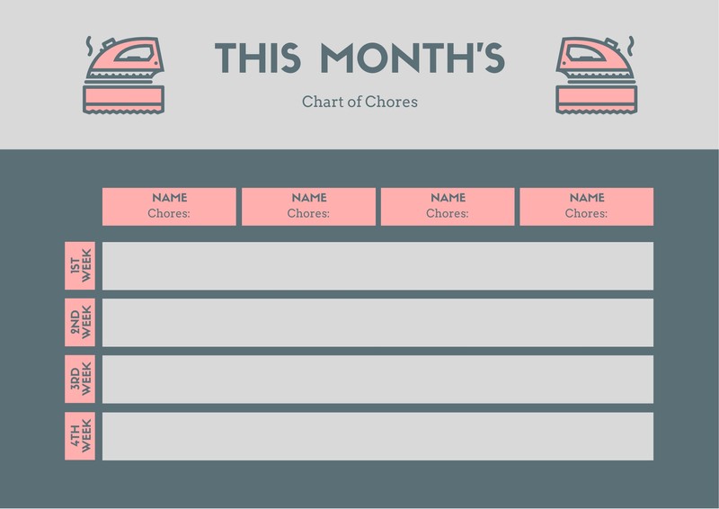 Home Chore Chart Template