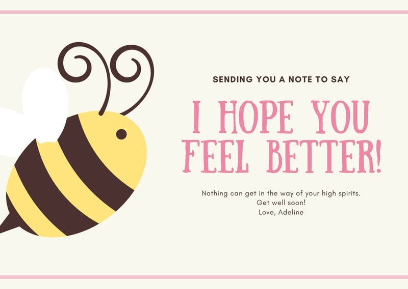Free Beautiful and Editable Get Well Soon Card Templates Canva