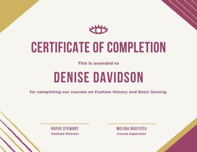 Class Completion Certificate Template from marketplace.canva.com