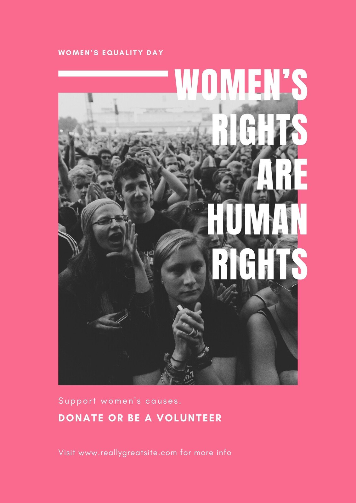 Modern Minimalist Picture Women's Rights Poster - Venngage