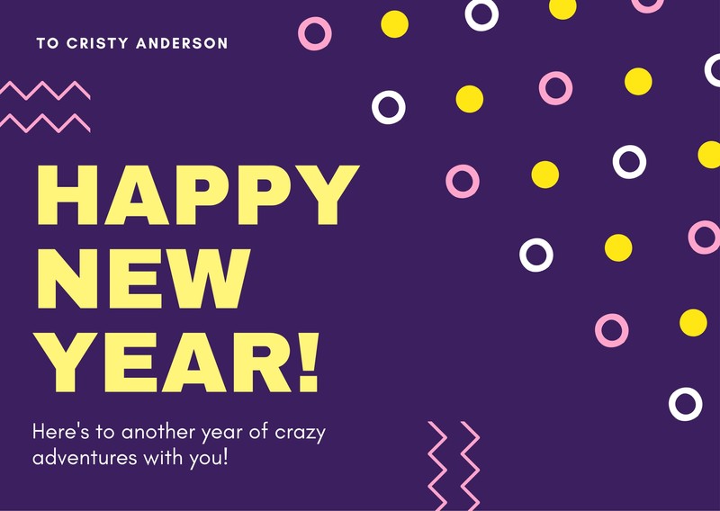 Free printable, customizable New Year card templates | Canva