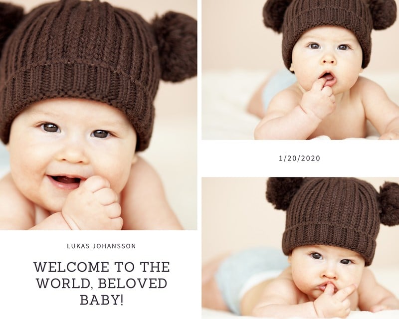 Plantillas de collages de fotos para bebés
