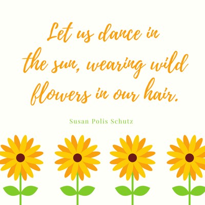 Yellow Sunflower Quotes Summer Instagram Post