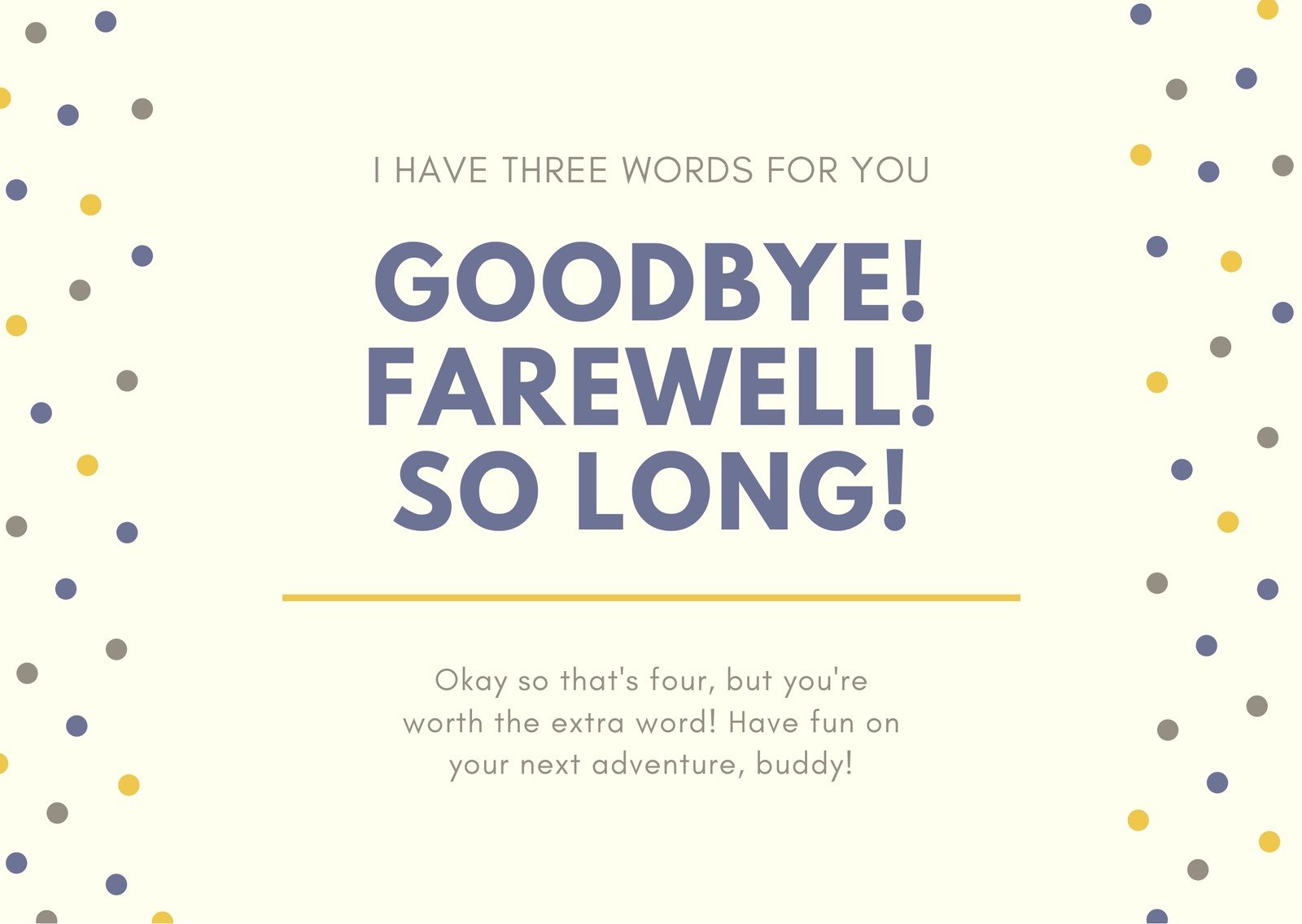 Free, printable farewell card templates to personalize online  Canva With Sorry You Re Leaving Card Template