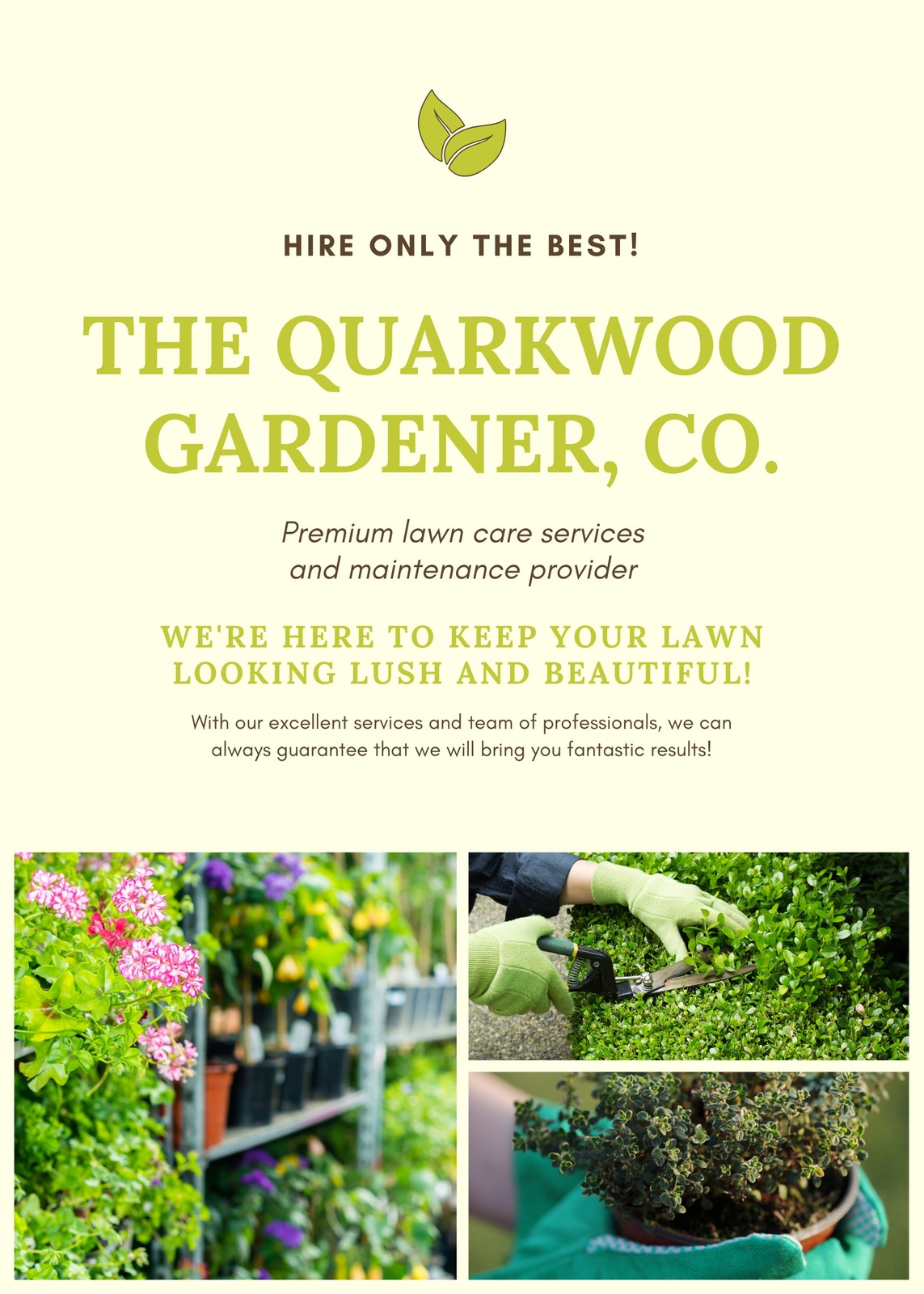 Free printable, customizable landscaping flyer templates Canva