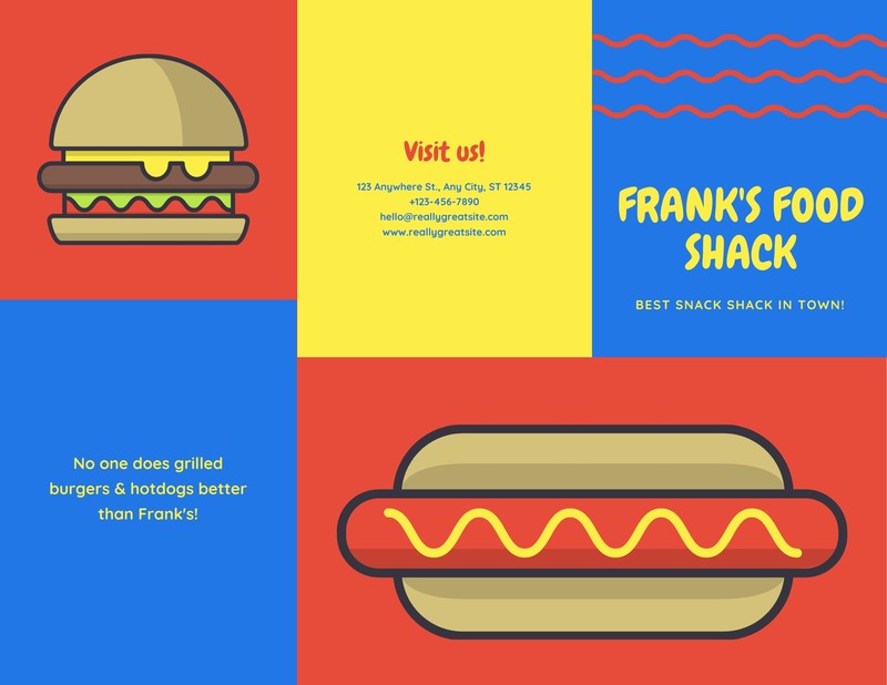 Orange And Yellow Fast Food Product Brochure Templates By Canva